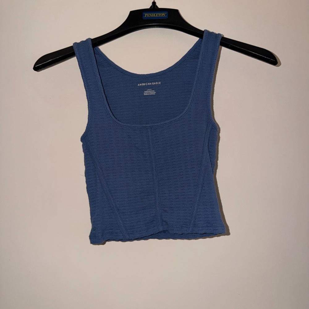 American Eagle Outfitters Blue Women's Crop Tanktop